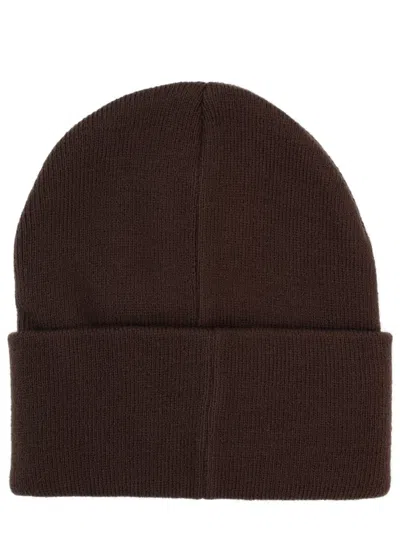 Obey Cap With Logo In Brown
