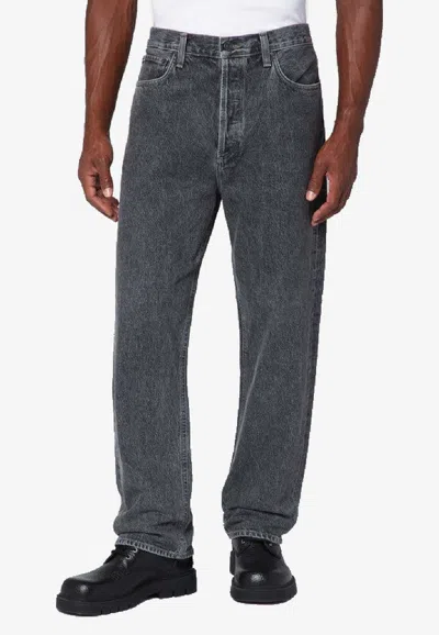 Agolde Washed-effect Grey Jeans Men In Gray