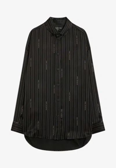 Balenciaga L/s Cocoon Shirt In Multi