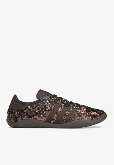 Adidas Originals X Wales Bonner Karintha Lo Sequined Sneakers In Brown
