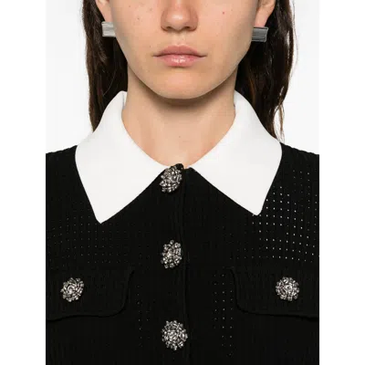 Self-portrait Womens Self Portrait Tailored Long-sleeves Knitted Mini Dress In Black