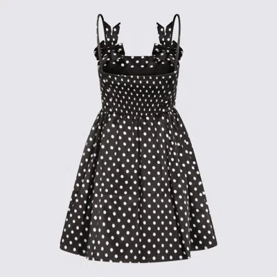 Ganni Multicolor Recycled Polyester Casual Dress In Black