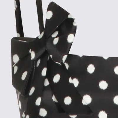 Ganni Multicolor Recycled Polyester Casual Dress In Black