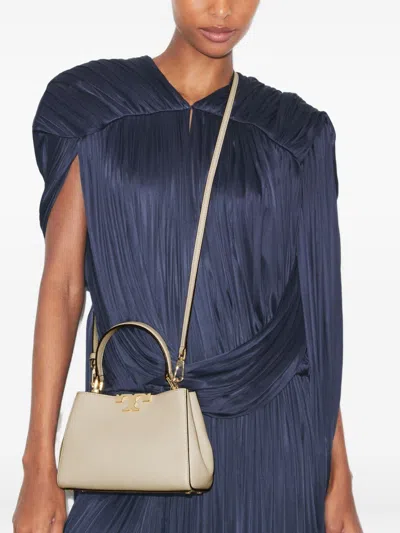 Tory Burch Eleanor Pebbled Leather Tote Bag In Wild Mushroom