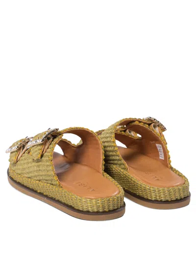 Alibi Greta Sandals Green In Brown
