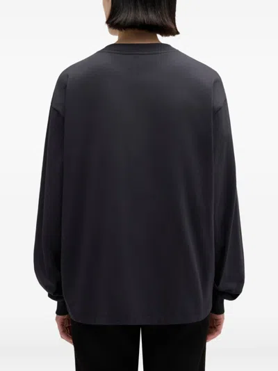 Ganni Organic Cotton Crew Neck Graphic Sweater In Multi