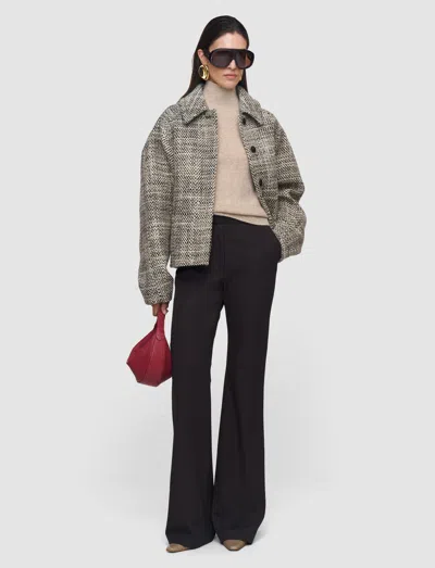 Joseph Tafira Gabardine Stretch Trousers In Brown