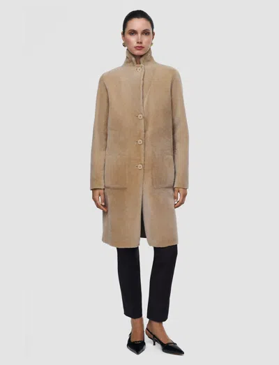 Joseph Britanny Reversible Soft Shearling Jacket In Neutral