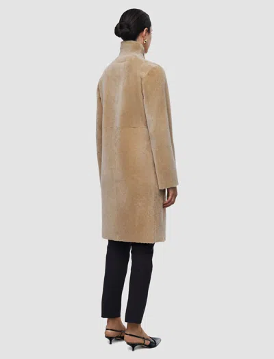 Joseph Britanny Reversible Soft Shearling Jacket In Neutral