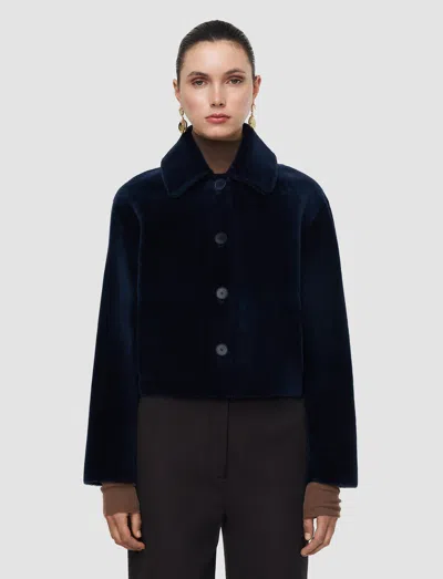 Joseph Alloway Reversible Soft Shearling Jacket In Black