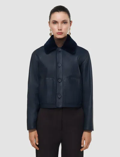 Joseph Alloway Reversible Soft Shearling Jacket In Black