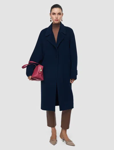 Joseph Franco Double Face Cashmere Coat In Blue