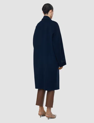 Joseph Franco Double Face Cashmere Coat In Blue