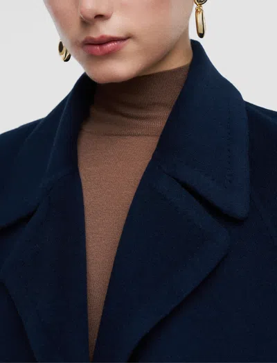 Joseph Franco Double Face Cashmere Coat In Blue