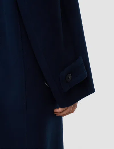 Joseph Franco Double Face Cashmere Coat In Blue