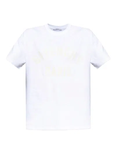 Givenchy White T-shirt With Maxi Logo On The Front In Cotton Man