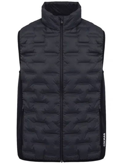 Colmar Geometric-patterned Zip-fastening Gilet In Black