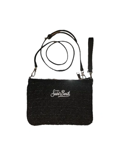 Mc2 Saint Barth Pochette Parisienne Tweed Nera In Black