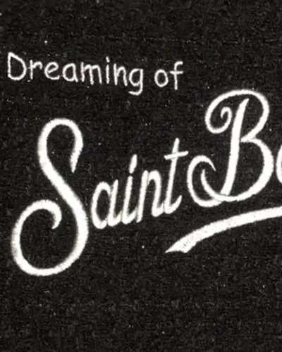 Mc2 Saint Barth Pochette Parisienne Tweed Nera In Black