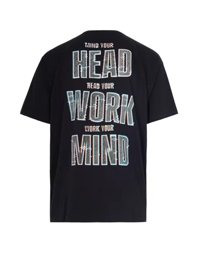 Carhartt T-shirt S/s Mind Your Head Black In Blue