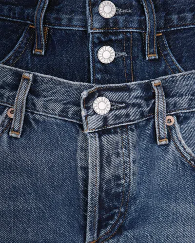 Agolde Elson Layered Straight-leg Jeans In Gray