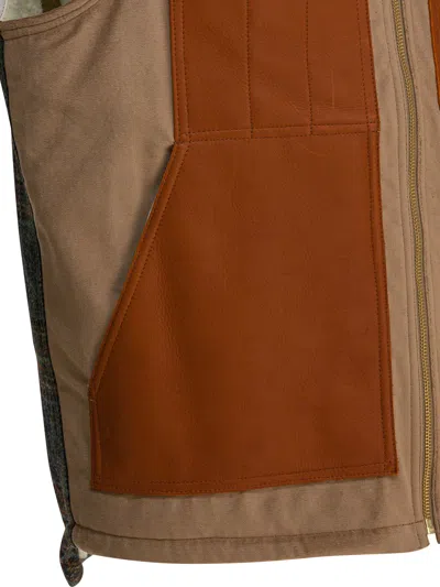 Junya Watanabe Sleeveless Wool Jacket Jackets And Coats Brown In Brown