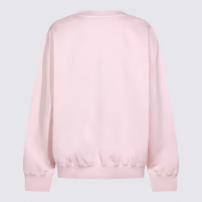Ganni Chalk Pink Cotton Sweatshirt In Pink