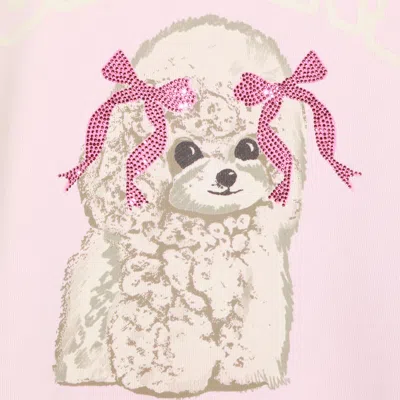 Ganni Chalk Pink Cotton Sweatshirt In Pink