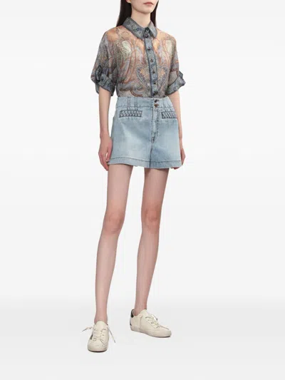 Zimmermann Shirt Wanderlust Short Sleeve In Multi
