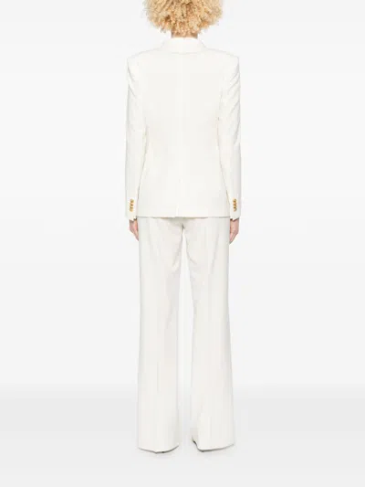 Tagliatore Wool Blend Double-breasted Suit In White