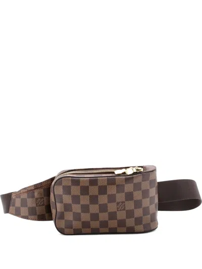Pre-owned Louis Vuitton Geronimos Waist Bag Damier Belt Bag In Brown