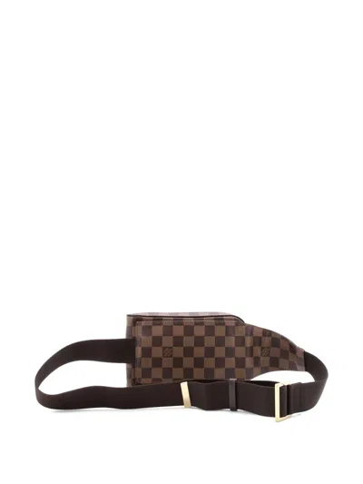 Pre-owned Louis Vuitton Geronimos Waist Bag Damier Belt Bag In Brown
