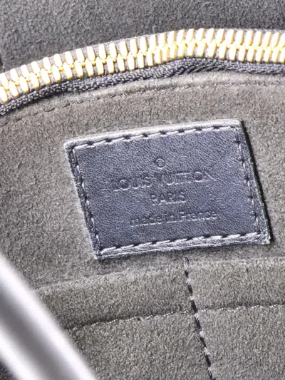 Pre-owned Louis Vuitton Very Monogram Leather Mm Tote Bag In Black