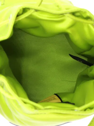 Pre-owned Fendi Mon Tresor Nylon Mini Bucket Bag In Green