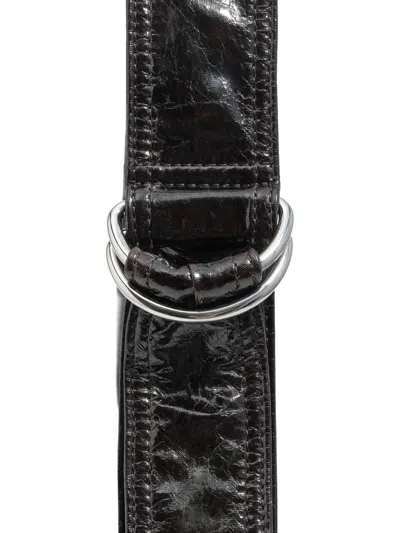 Bimba Y Lola Patent-finish Shoulder Bag In Black