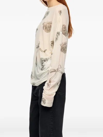 Bimba Y Lola Graphic-print Top In White