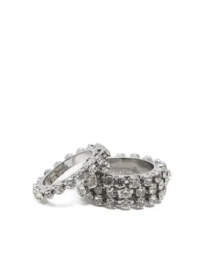 Bimba Y Lola Embellished Ring In Silver