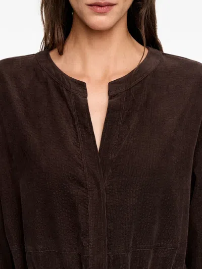 Bimba Y Lola Drawstring Corduroy Jumpsuit In Brown