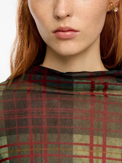 Bimba Y Lola Plaid Top In Multi