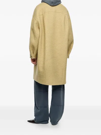 Bimba Y Lola Bouclé Buttoned Coat In Neutral