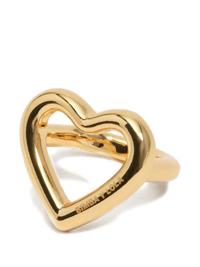 Bimba Y Lola Heart Tropical Print Keyring In Multi