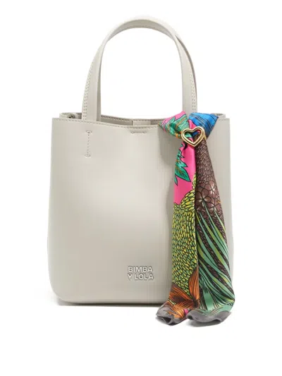 Bimba Y Lola Heart Tropical Print Keyring In Multi