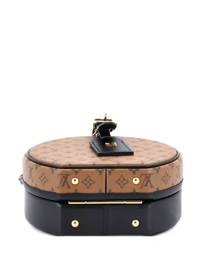 Pre-owned Louis Vuitton Petite Boite Chapeau Bag Reverse Monogram Canvas Shoulder Bag In Brown