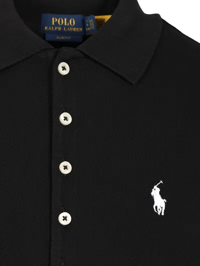 Ralph Lauren Slim Fit Polo Shirt In Black
