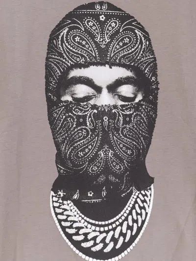 Ih Nom Uh Nit Graphic Crew-neck T-shirt Paisley Mask In Gray