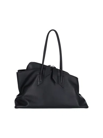 Attico Medium Handbag La Passeggiata In Black