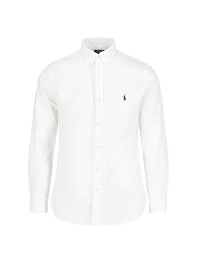 Ralph Lauren Logo Shirt In White