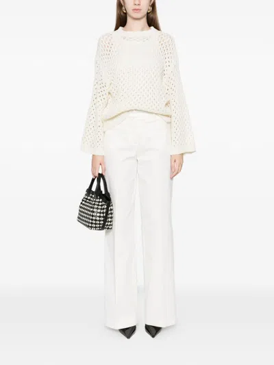 Fabiana Filippi Wool Blend Sweater In White
