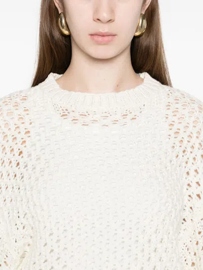 Fabiana Filippi Wool Blend Sweater In White