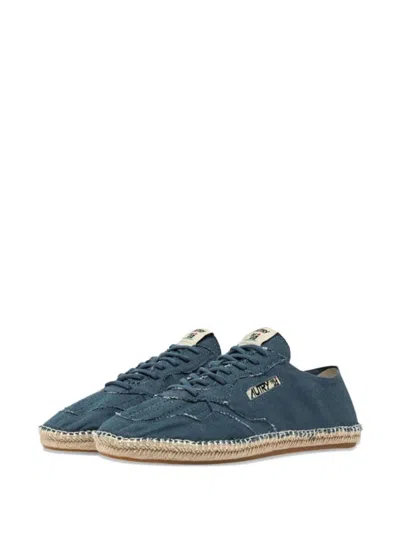 Autry Canvas Sneakers On Espadrille Sole In Blue
